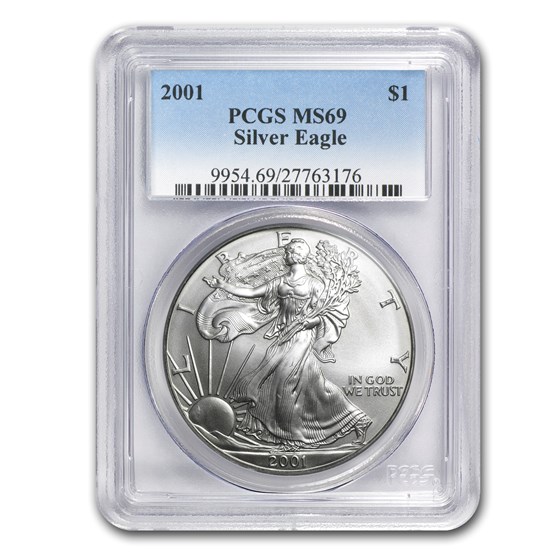 2001 Silver American Eagle MS-69 PCGS 2001 Silver American Eagle MS-69 PCGS